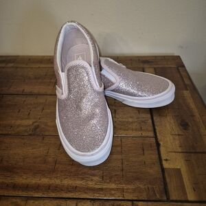 Vans Classic Glitter Slip-On Size 3 Pink